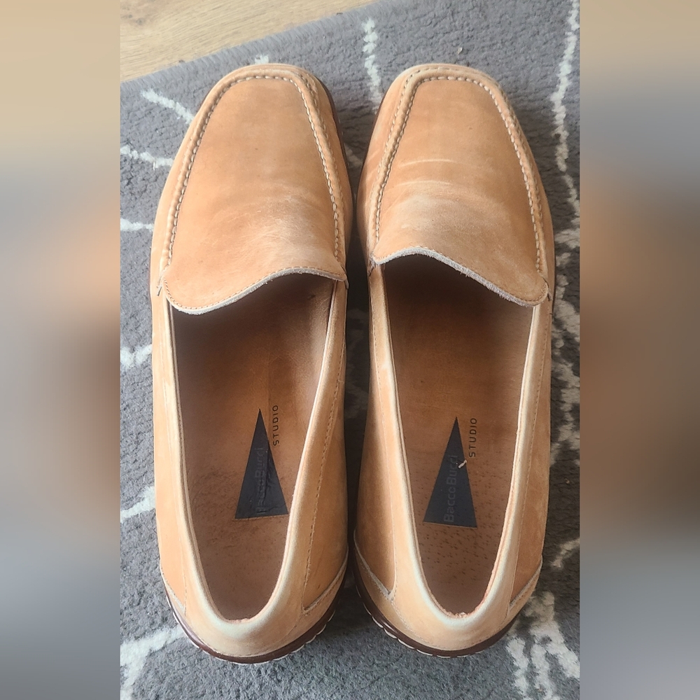 Studio Tan Loafers Slip-On Minimalist Design
